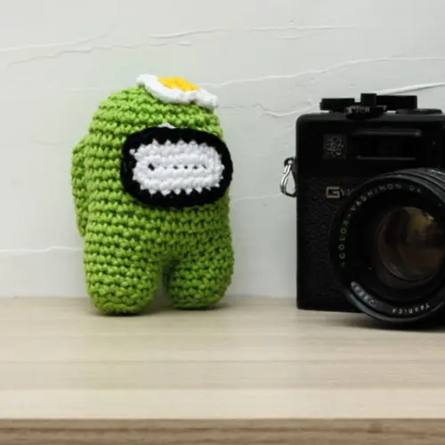 Among Us Verde Periquito em Amigurumi