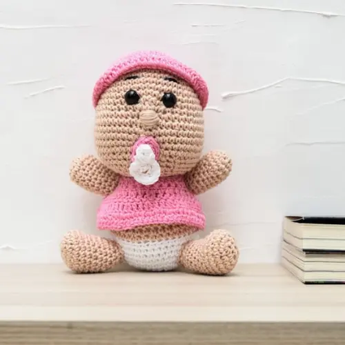 Bebê de Chupeta em Amigurumi