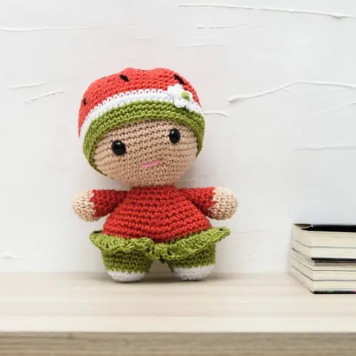 Bebê Melancia em Amigurumi