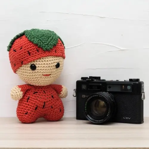 Bebê Moranguinho em Amigurumi