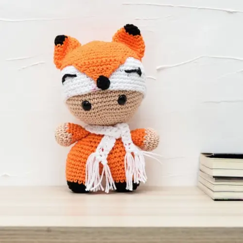 Bebê Raposa em Amigurumi