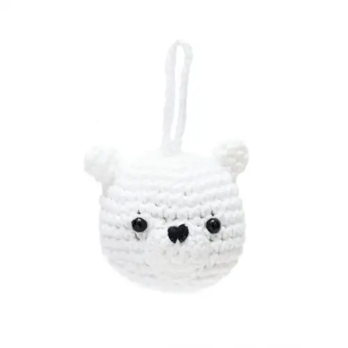 Bola de Natal Ursinho em Amigurumi