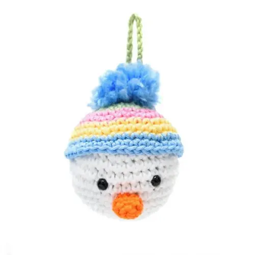 Bola de Natal Pinguim em Amigurumi