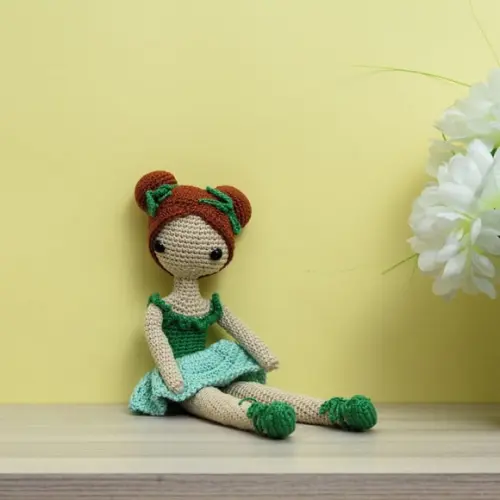 Boneca Bailarina Maria Clara em Amigurumi