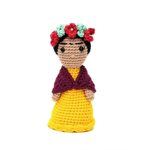 Boneca Frida Kahlo em Amigurumi