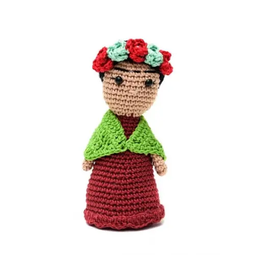 Boneca Frida Kahlo em Amigurumi