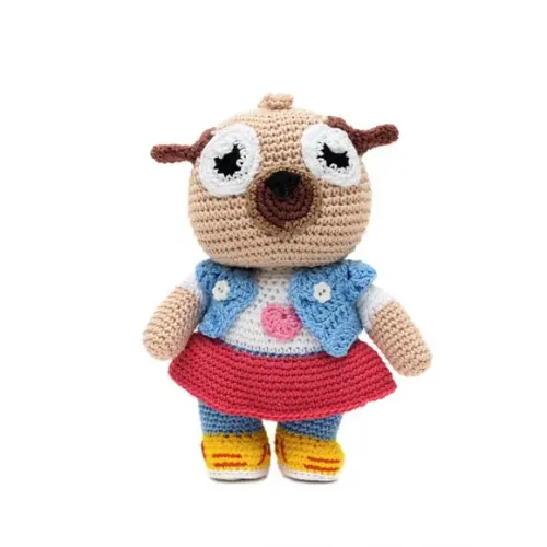 Cachorrinha Pug Chip em Amigurumi