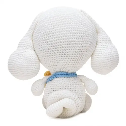 Cachorrinho Branco Cinnamoroll em Amigurumi