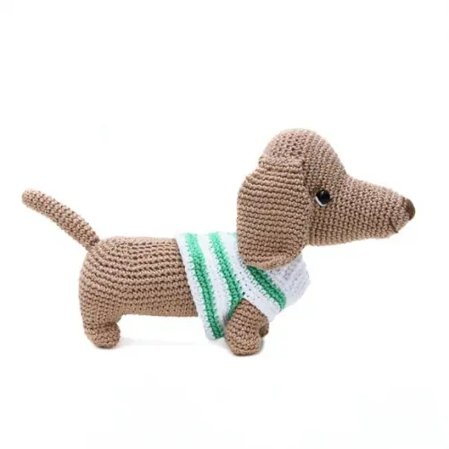 Cachorro Linguicinha em Amigurumi