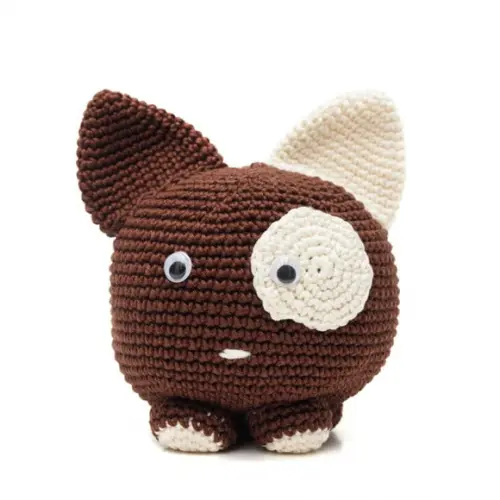 Cachorro Peso de Porta em Amigurumi