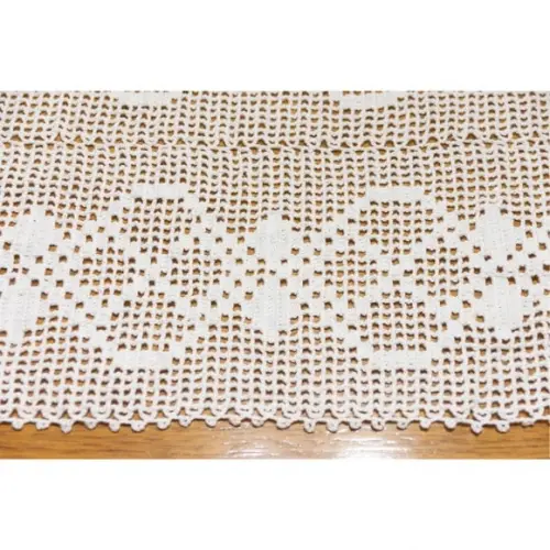Caminho de Mesa em Crochê Branco