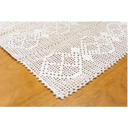 Caminho de Mesa em Crochê Branco