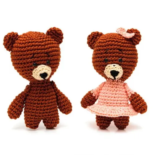 Casal de Ursinhos em Amigurumi