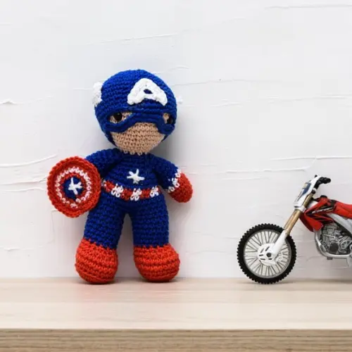 Capitão América em Amigurumi