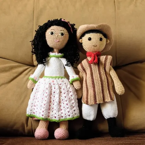 Casal Prenda e Gaúcho em Amigurumi