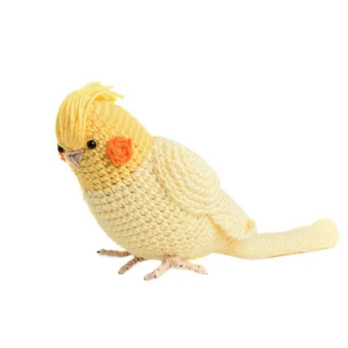 Calopsita Toda Amarela em Amigurumi