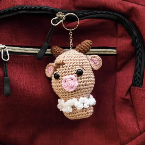 Chaveiro Boizinho em Amigurumi