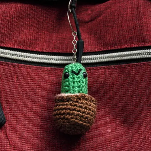 Chaveiro Cactus em Amigurumi
