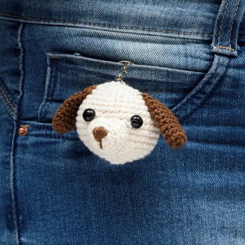 Chaveiro Cãozinho em Amigurumi