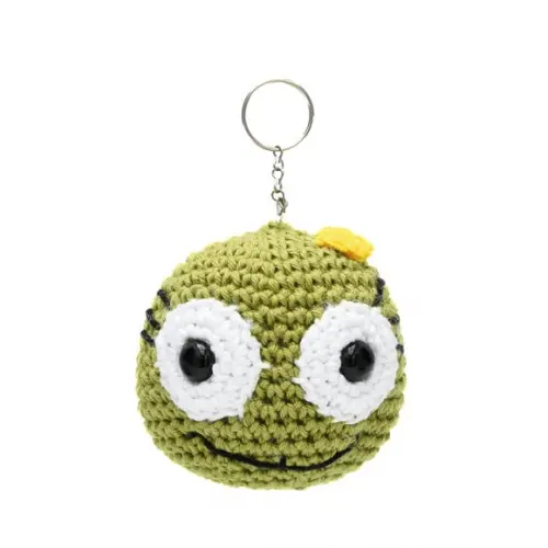 Chaveiro Carinha Feliz Grande em Amigurumi
