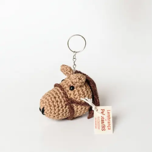 Chaveiro Cavalo em Amigurumi