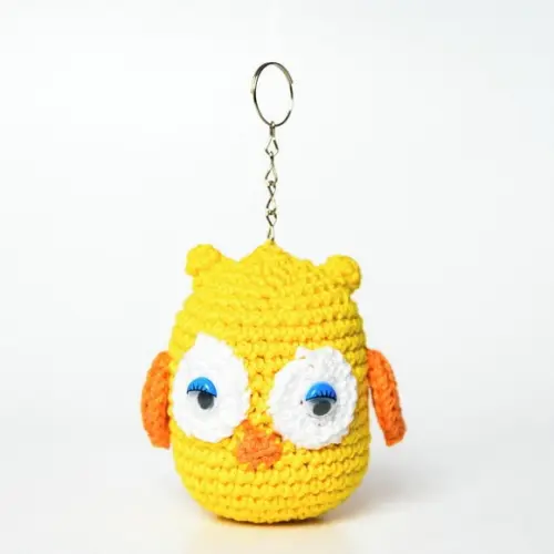 Chaveiro Coruja em Amigurumi