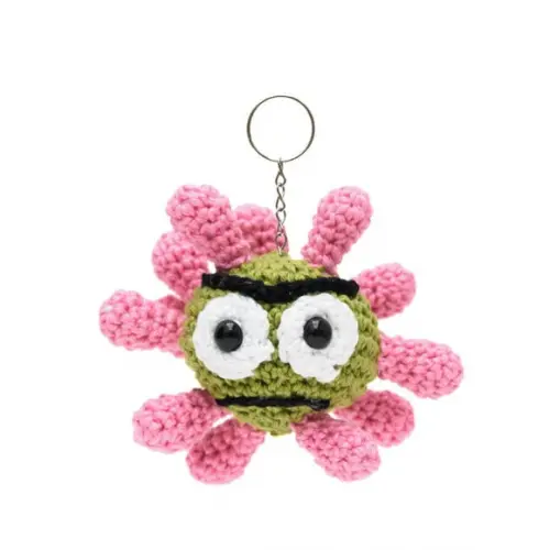 Chaveiro Corona Vírus em Amigurumi