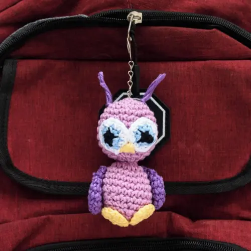 Chaveiro Coruja em Amigurumi