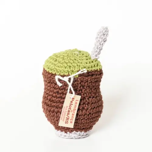 Chaveiro Cuia Média em Amigurumi