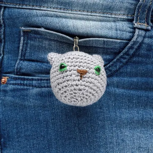 Chaveiro em Forma de Gatinhos em Amigurumi