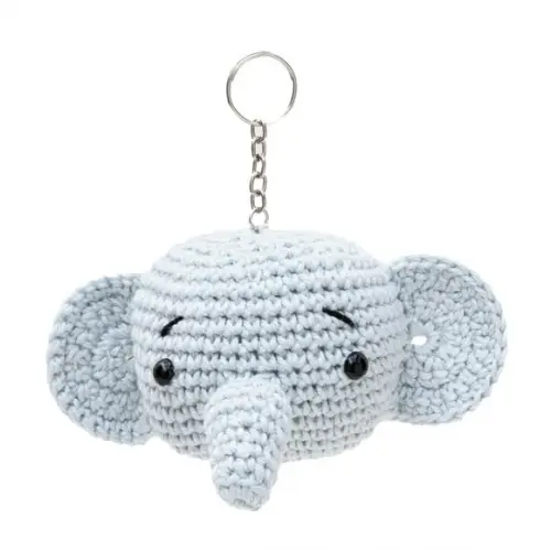 Chaveiro Elefante Grande em Amigurumi