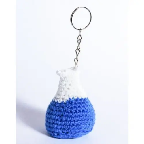 Chaveiro Erlemeyer Grande em Amigurumi