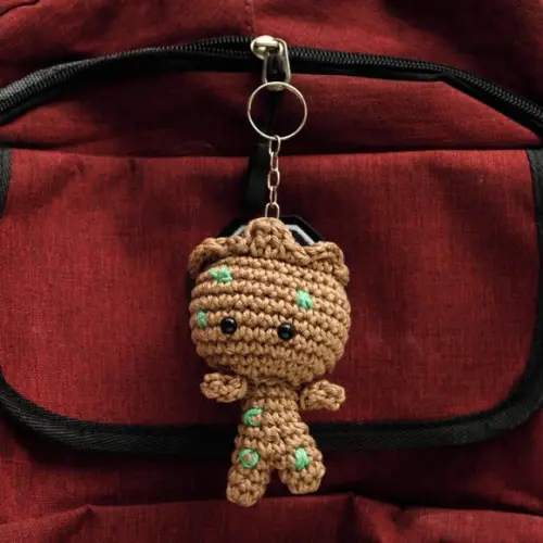 Chaveiro Groot em Amigurumi