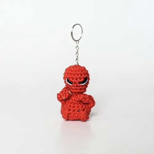 Chaveiro Mini Alienígena em Amigurumi