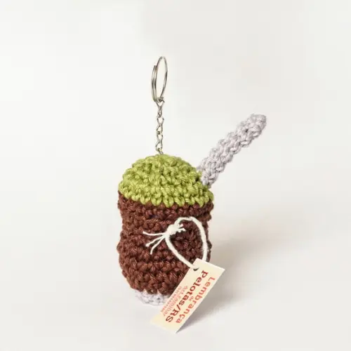 Chaveiro Mini Cuia em Amigurumi