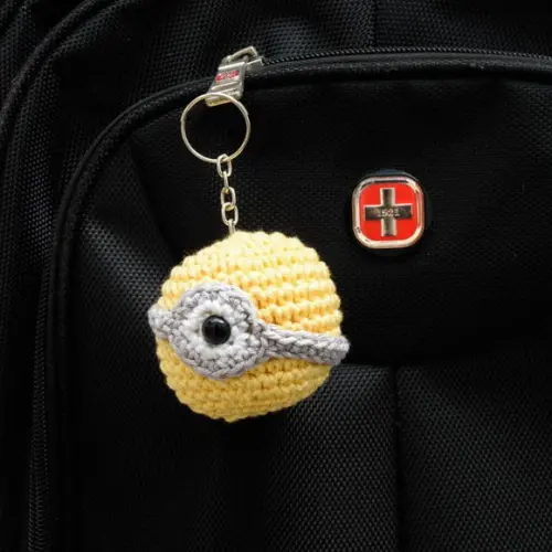 Chaveiro Mini Minion em Amigurumi