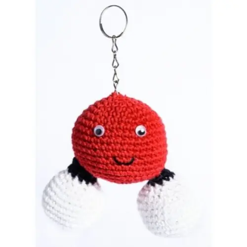Chaveiro Molécula de Água Grande em Amigurumi