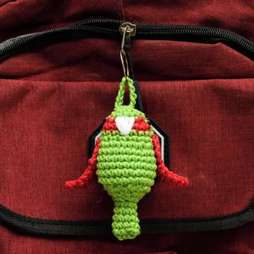 Chaveiro Passarinho em Amigurumi