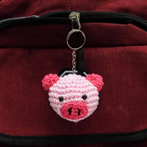 Chaveiro Porquinho em Amigurumi