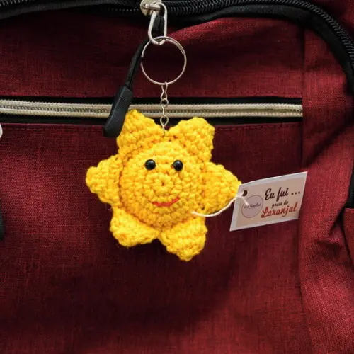 Chaveiro Solzinho em Amigurumi