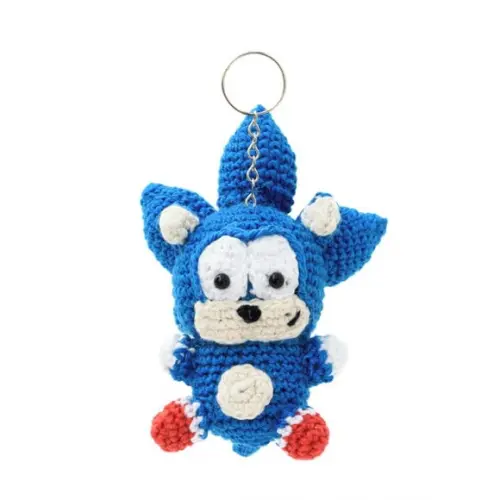 Chaveiro Sonic em Amigurumi