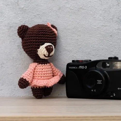 Chaveiro Ursa Média em Amigurumi