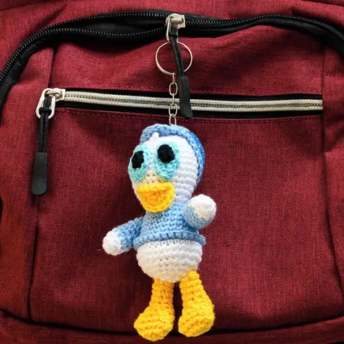 Chaveiro Zezinho Sobrinho do Pato Donald em Amigurumi