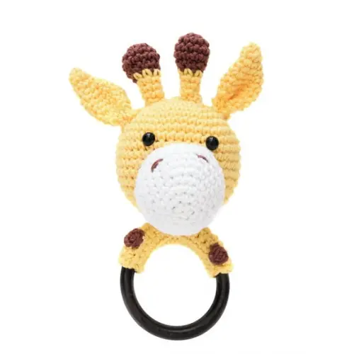 Chocalho Girafa Grande em Amigurumi