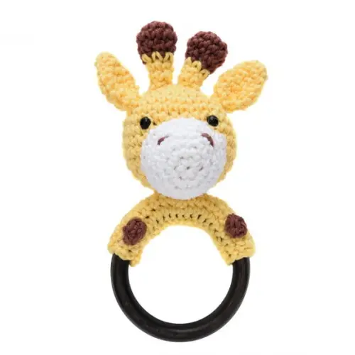 Chocalho Girafa Pequena em Amigurumi