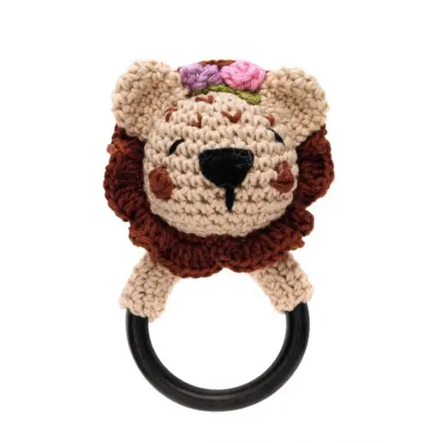 Chocalho Leãozinho em Amigurumi