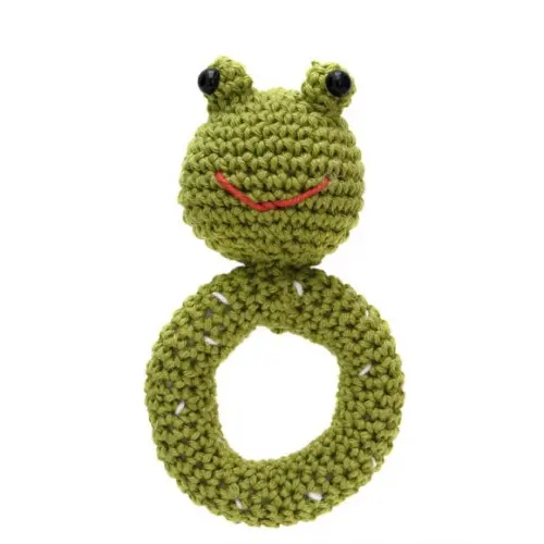 Chocalho Sapinho em Amigurumi