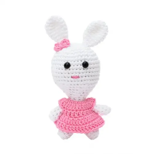 Coelha de Vestido em Amigurumi