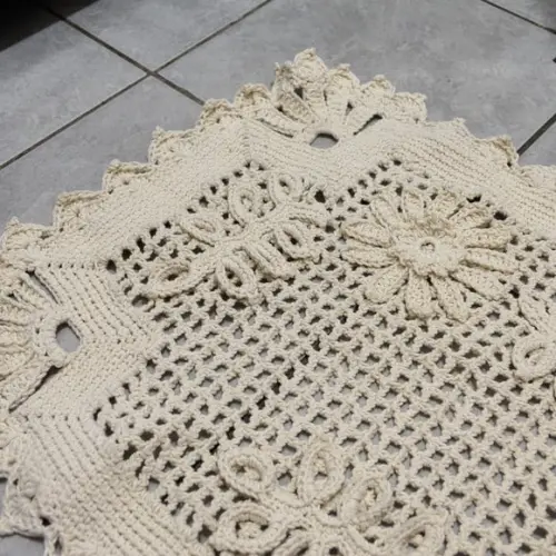 Conjunto de Banheiro em Barbante Cru