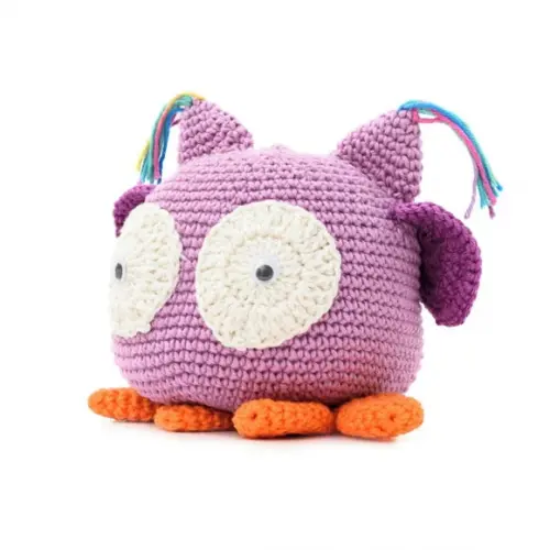Coruja Peso de Porta em Amigurumi